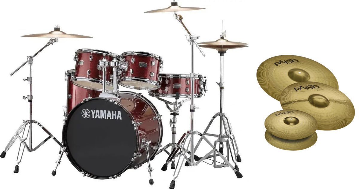 Rydeen 20 Glitter bordeaux + HW680W + Paiste 101