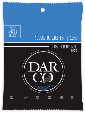 ACOUSTIC STRINGS 92/8 PHOSPHORE BRONZE DARCO ACOUSTIC LIGHT SET 92/8