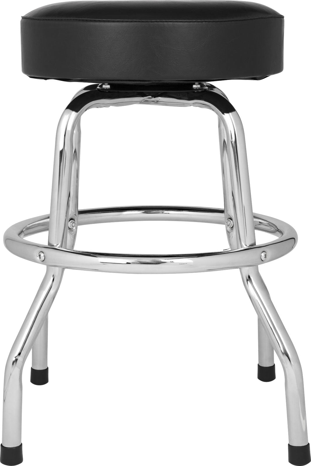 Sgabello da bar con logo Chevron Nero-Cromo 24"