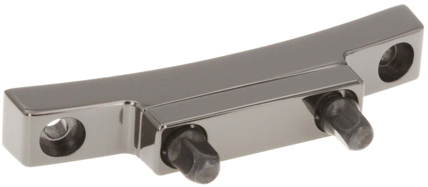STOB5-BK - Piastra di testa Pressofuso "Deluxe" Tendicordiera Cordiera Nero 62mm