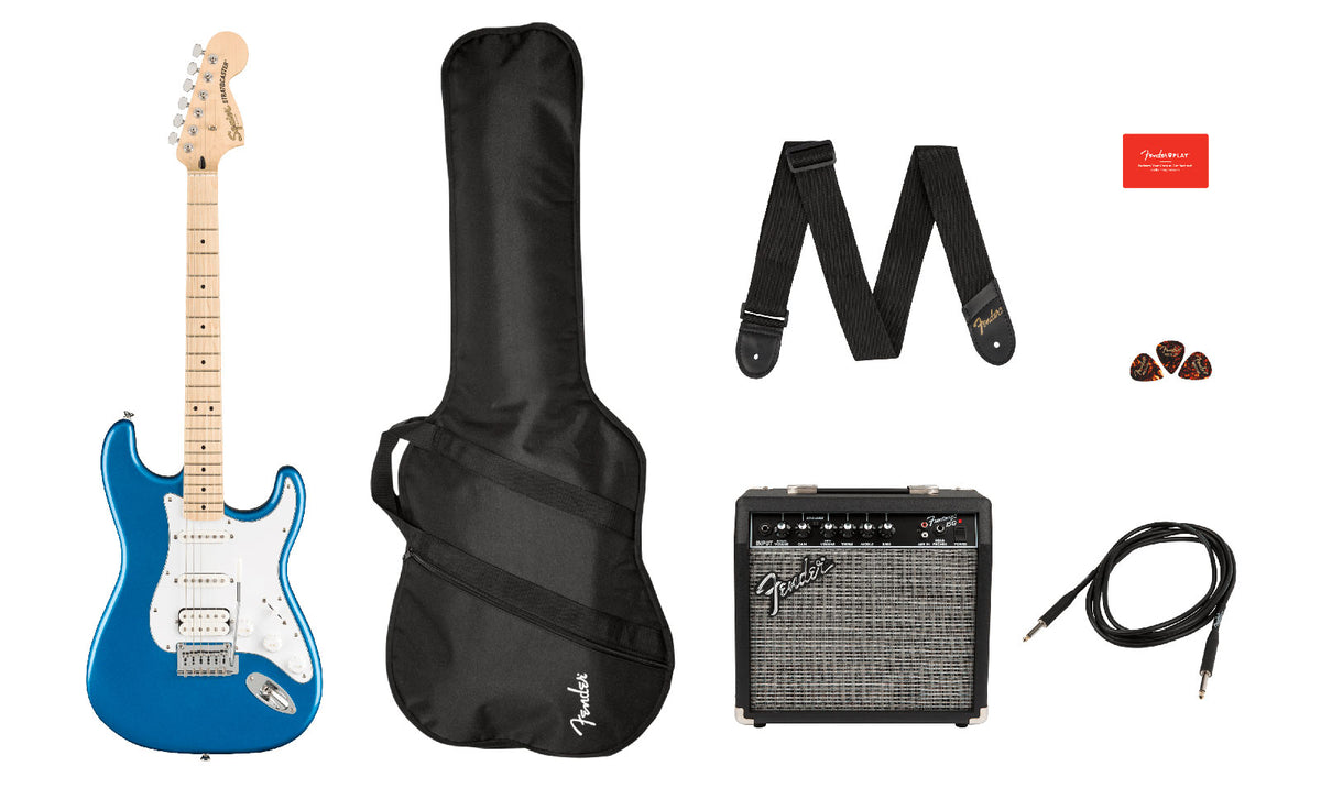 Stratocaster HSS Affinity Pack MN Blu Lake Placid