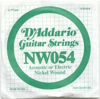 NW054 NICKEL WOUND ELECTRIC GUITAR SINGLE STRING .054