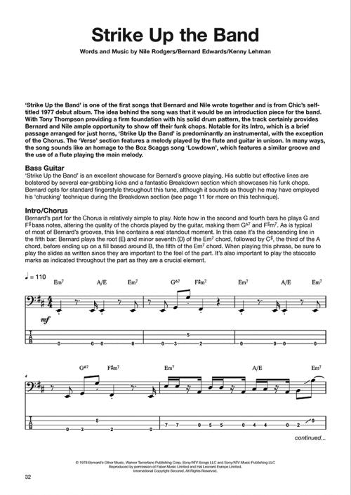 The Chic Book - Guitar & Bass Transcriptions