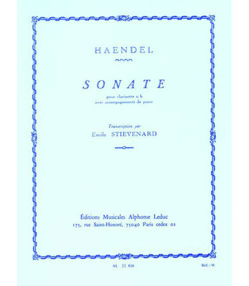 HANDEL G.F. - SONATE OP.8 N°1 - CLARINETTO & PIANOFORTE