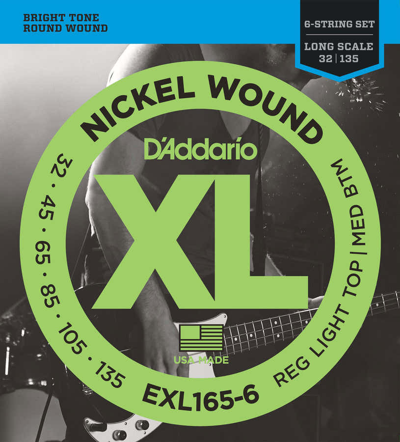 EXL165-6 corde avvolte in nickel scala lunga Regular Light Top 32-135