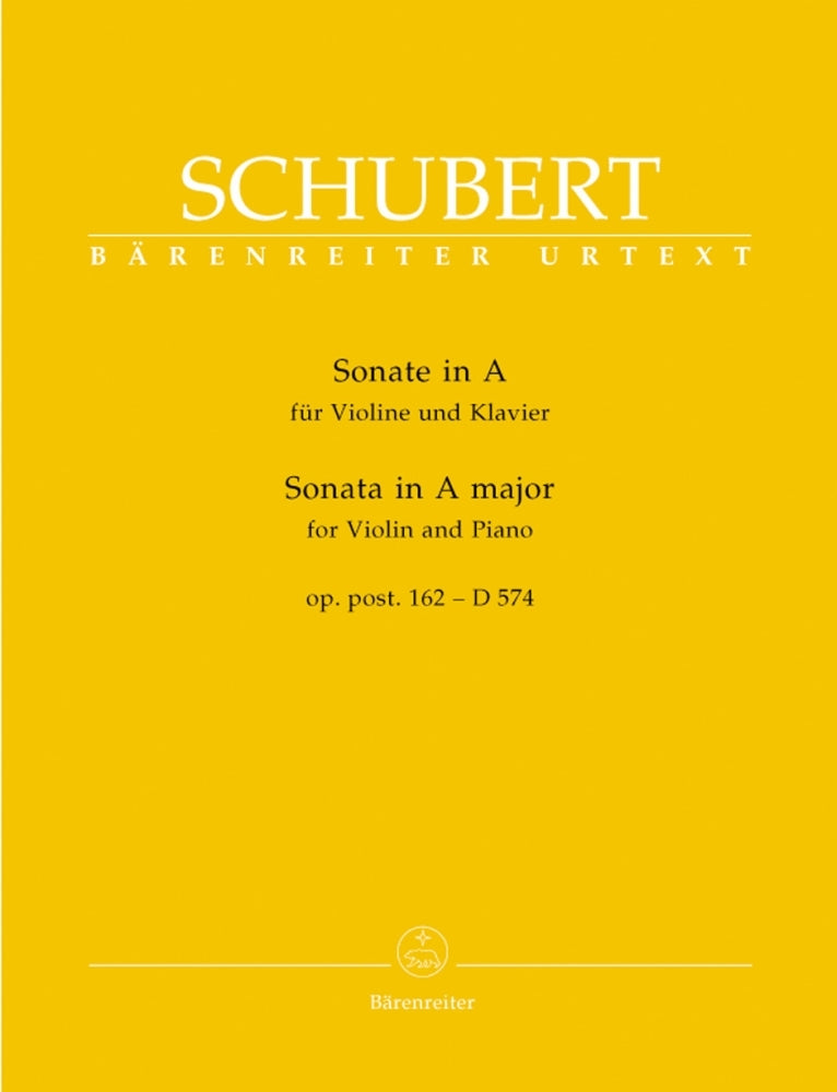 Schubert Franz - Sonata per Violino e Piano in La maggiore Op. Post. 162 D 574