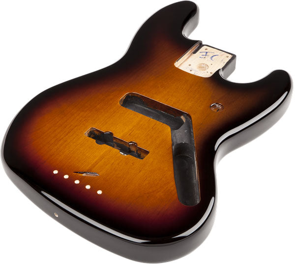 STANDARD JAZZ BASS CORPO IN ONTANO, SUNBURST MARRONE