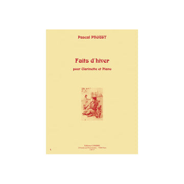 PROUST PASCAL - FAITS D'HIVER - CLARINETTE ET PIANO