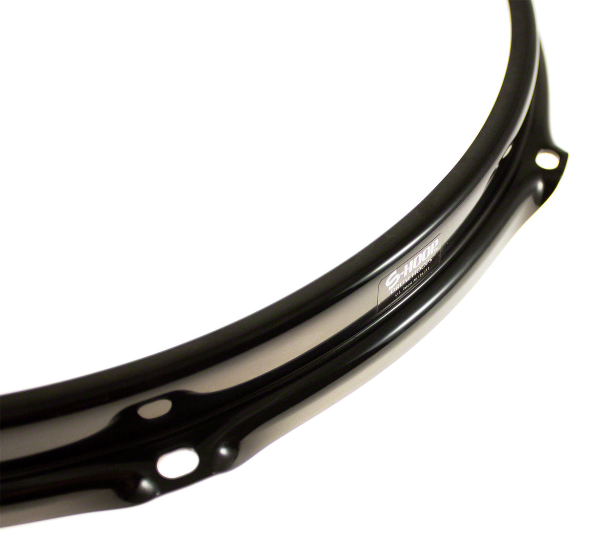 SH126-BLK HOOP 12" 6 HOLES - BLACK