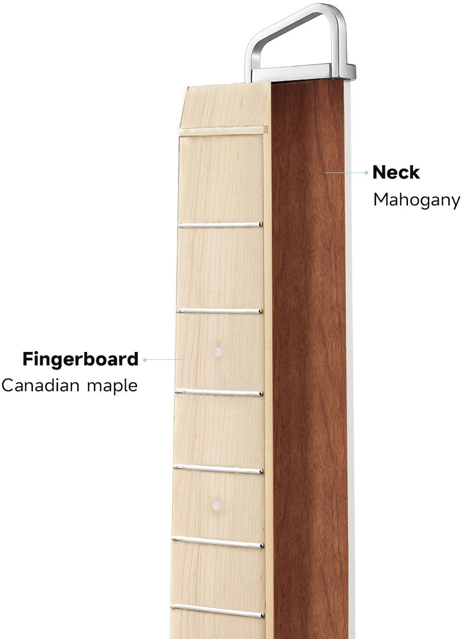 HUSH-I Pro Travel Guitar Bianco