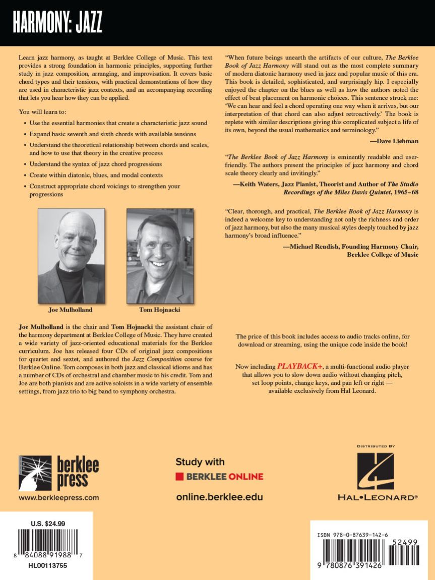 The Berklee Book Of Jazz Harmony - Mulholland, Hojnacki