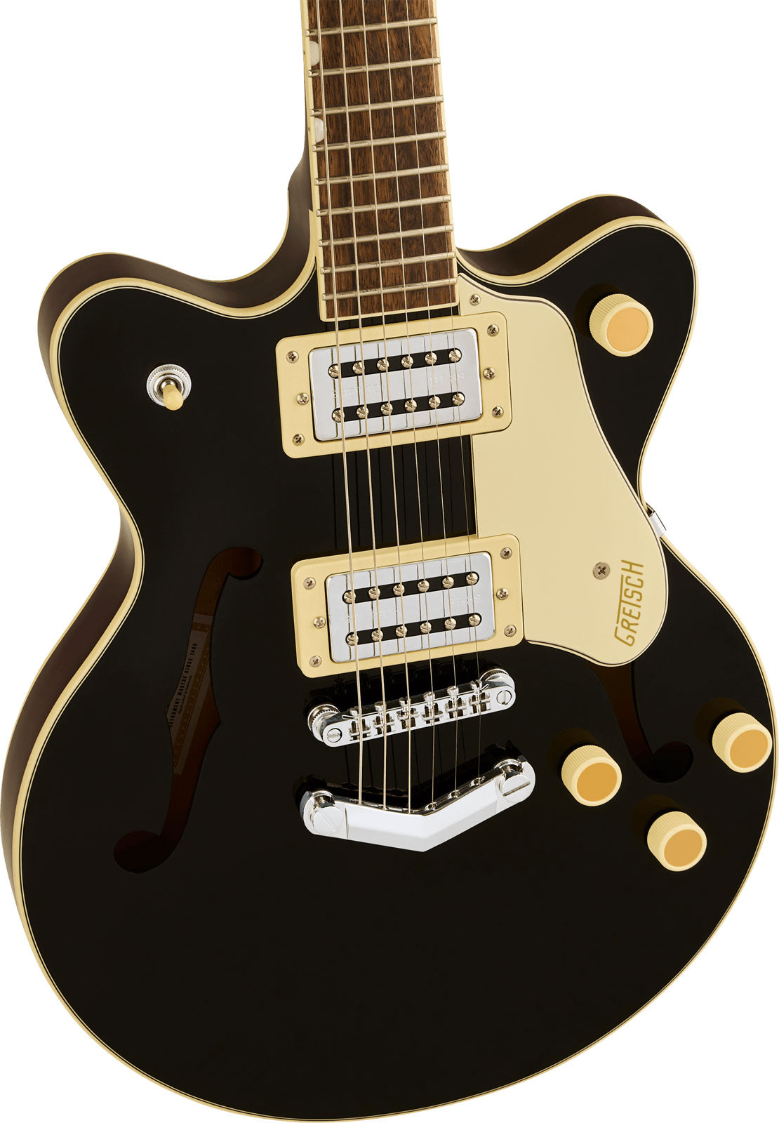 G2655 Streamliner Center Block Jr. Doppio Cutaway con V-Stoptail LRL Nero