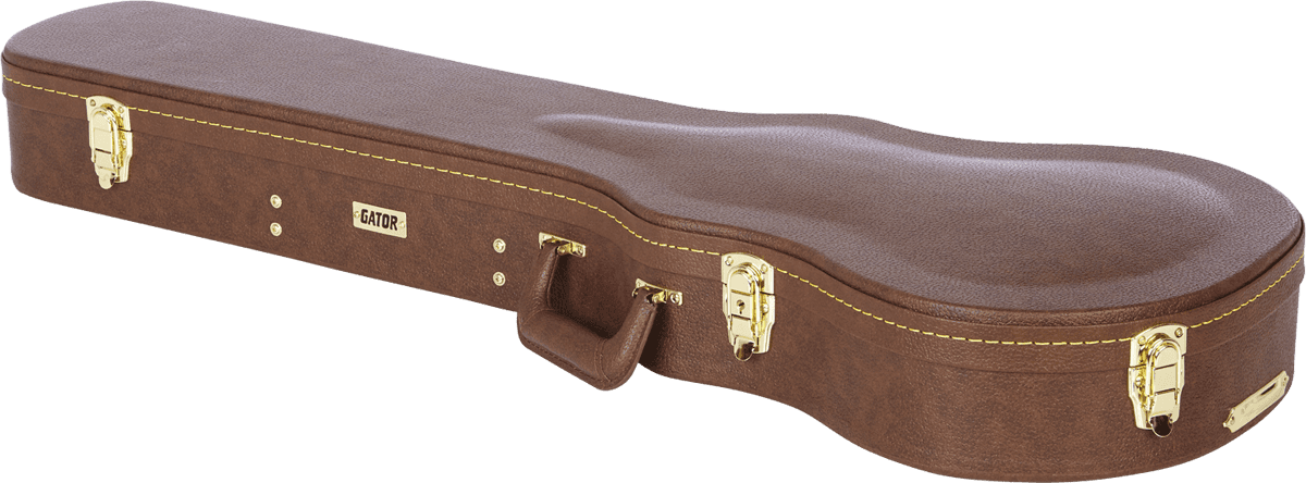 Custodia Les Paul Marrone in Legno Deluxe - GW