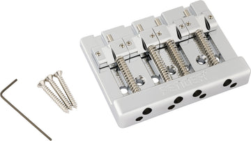 Fender Gruppo ponte per basso a 4 corde HiMass con corde passanti e sellette in ottone Cromato