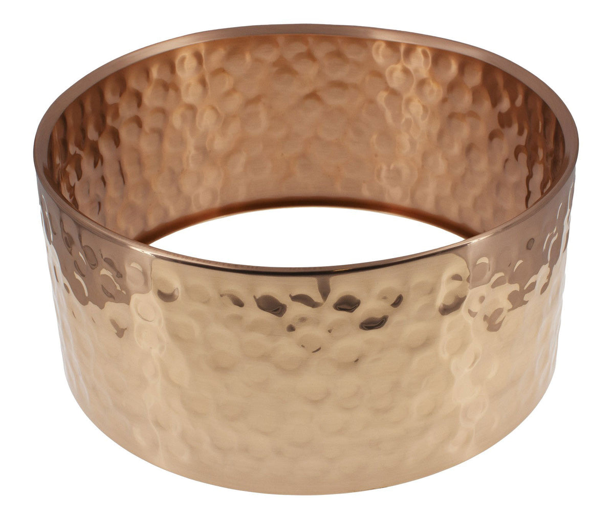SHBZ14065 - 14"X6.5" Fusto In Bronzo Martellato - Cassa Chiara