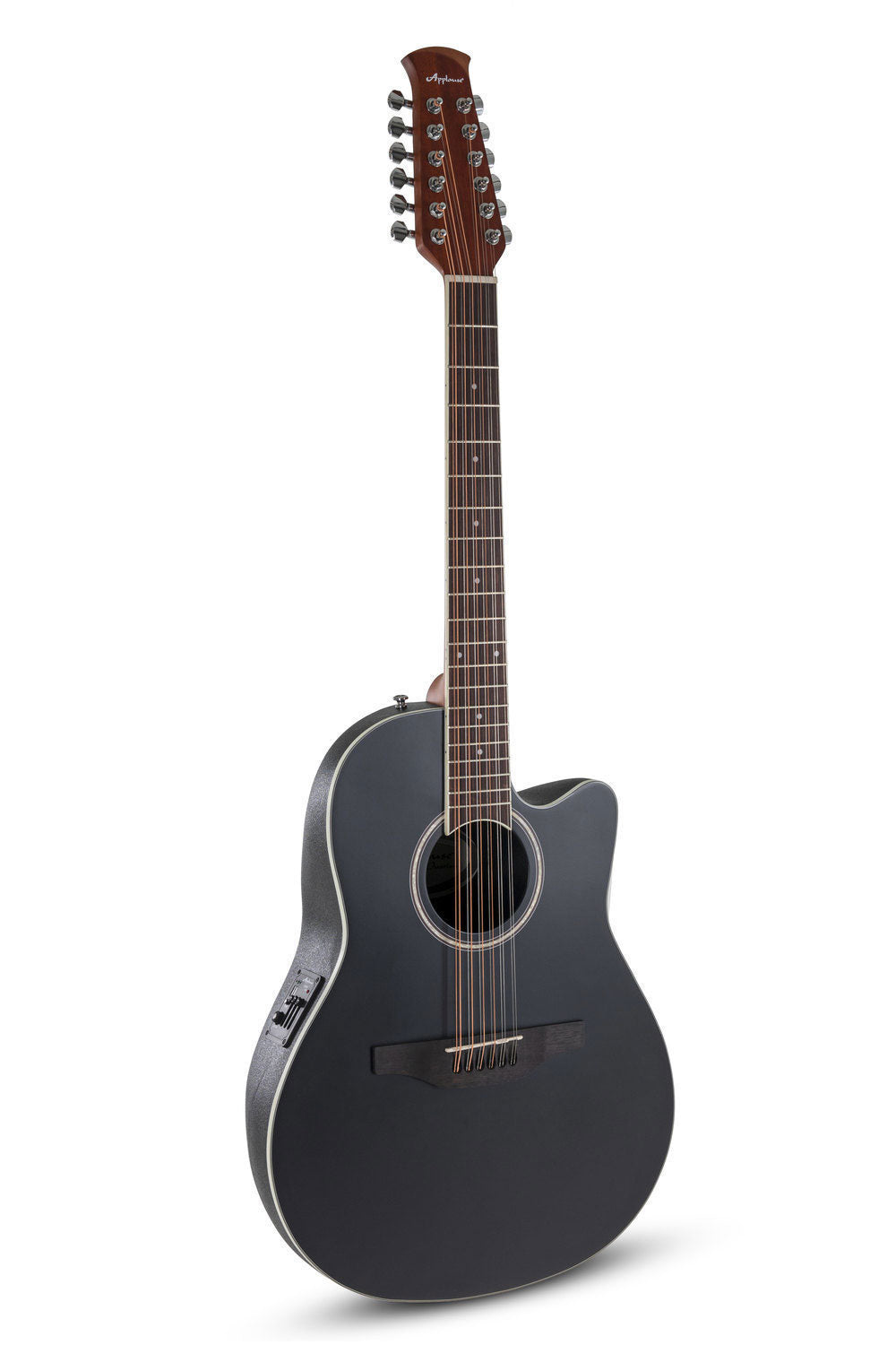 Chitarre Elettroacustiche Ab2412Ii Mid Cutaway 12-String Black Satin