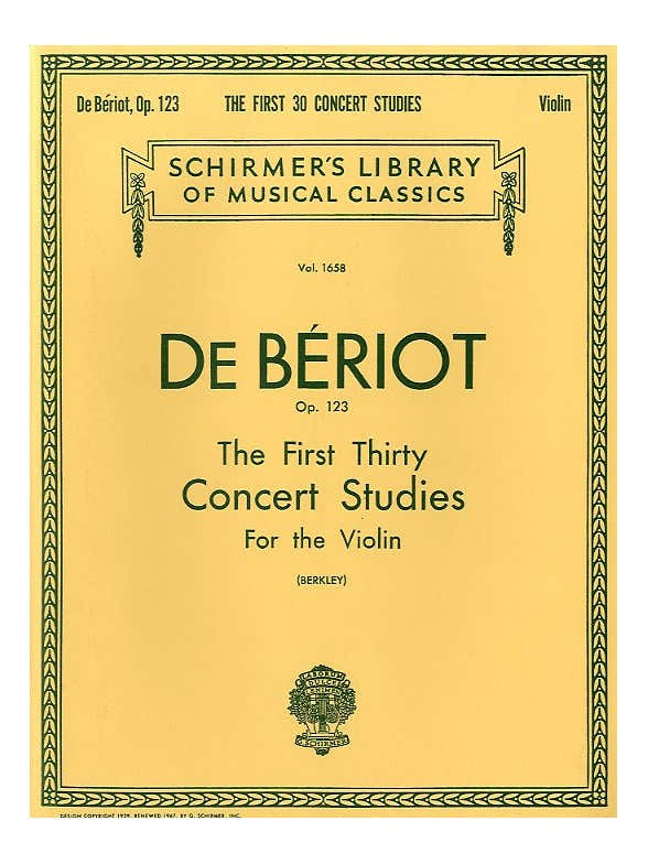 De Beriot Ch.-a. - Primi trenta studi concertistici per violino solo