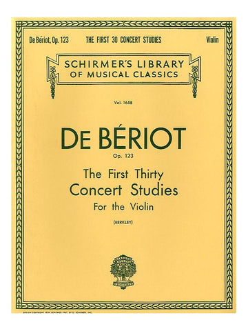 De Beriot Ch.-a. - Primi trenta studi concertistici per violino solo