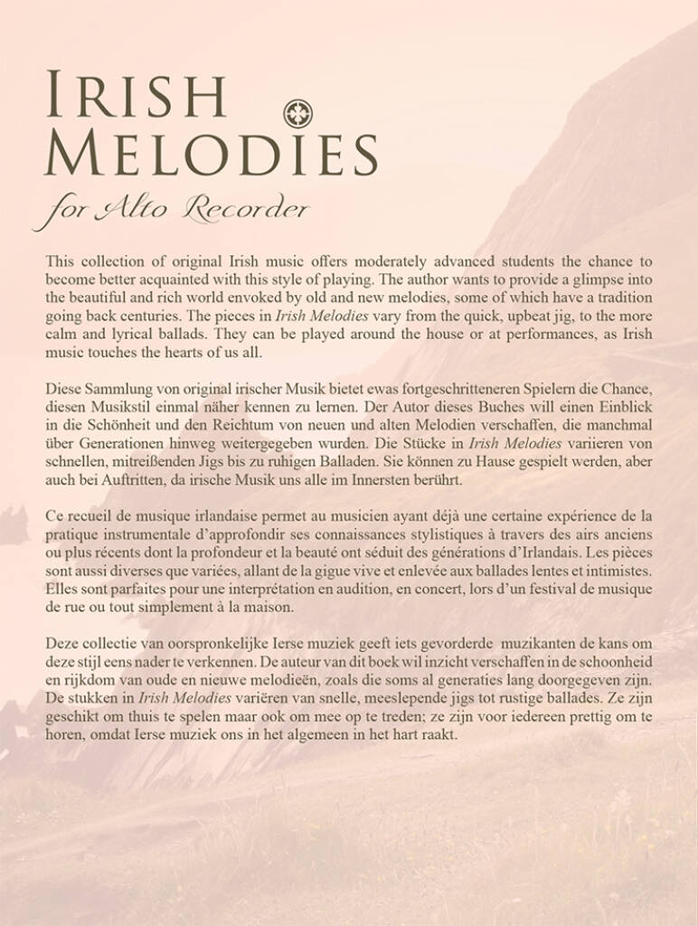 Irish Melodies Flauto Dolce Contralto - Johow