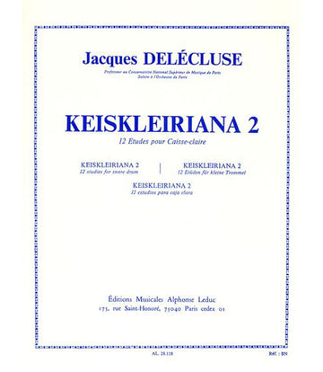 Delecluse Jacques - Keiskleiriana Vol.2 - 12 Etudes Pour Caisse Claire