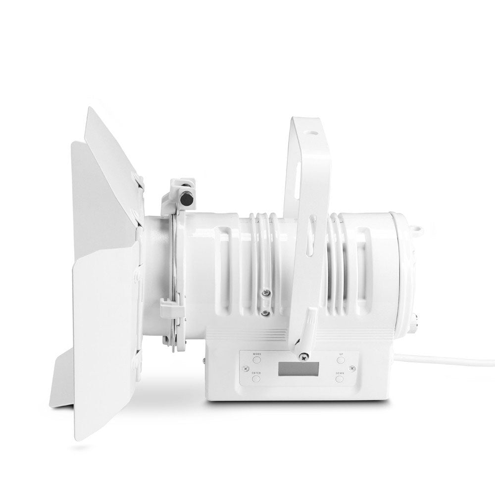 TS 40 WW WH - FARETTO DA TEATRO CON LENTE CONVESSA CONVESSA E LED BIANCO CALDO 40 W CUSTODIA BIANCA