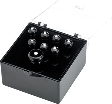 Set di pin del ponte neri con punto bianco (7)