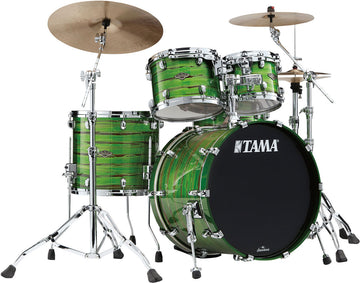 STARCLASSIC WALNUT/BIRCH 4-PIECE SHELL PACK WITH 22" BASS DRUM LACQUER SHAMROCK OYSTER
