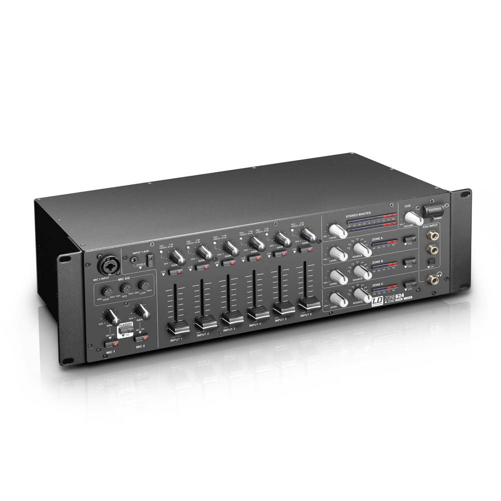 ZONA 624 - MIXER 4 ZONE RACKABLE 3 U