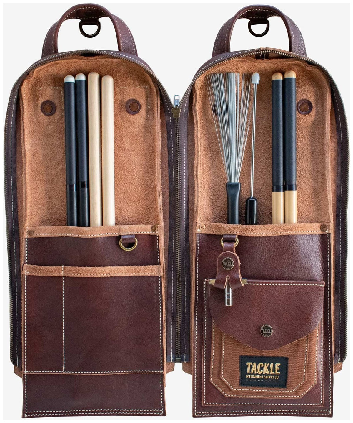 Custodia Modulare in Pelle per Bacchette - Marrone