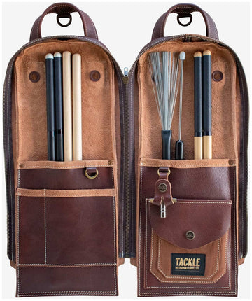 Custodia Modulare in Pelle per Bacchette - Marrone