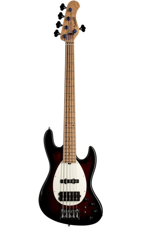Masterbuilt Vintage Mj Bass 5 Frassino Burgundy Burst Trans.