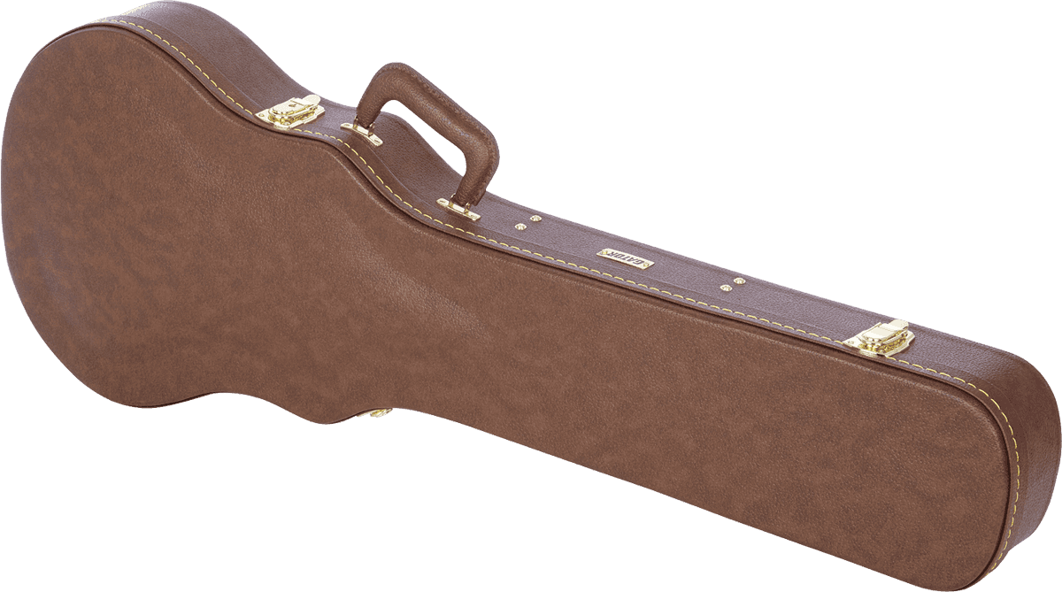 Custodia Les Paul Marrone in Legno Deluxe - GW