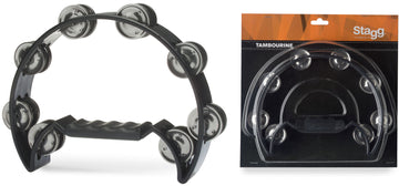 Tambourin 1/2 Lune 16 Cymbalettes Noir