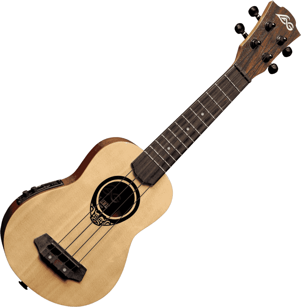 Tiki Baby Tku150Se Ukulele Baby-Soprano Fondo Arcuato Sottile Elettrico
