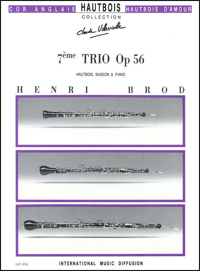 BROD H. - 7EME TRIO OP.56 - HAUTBOIS BASSON PIANO