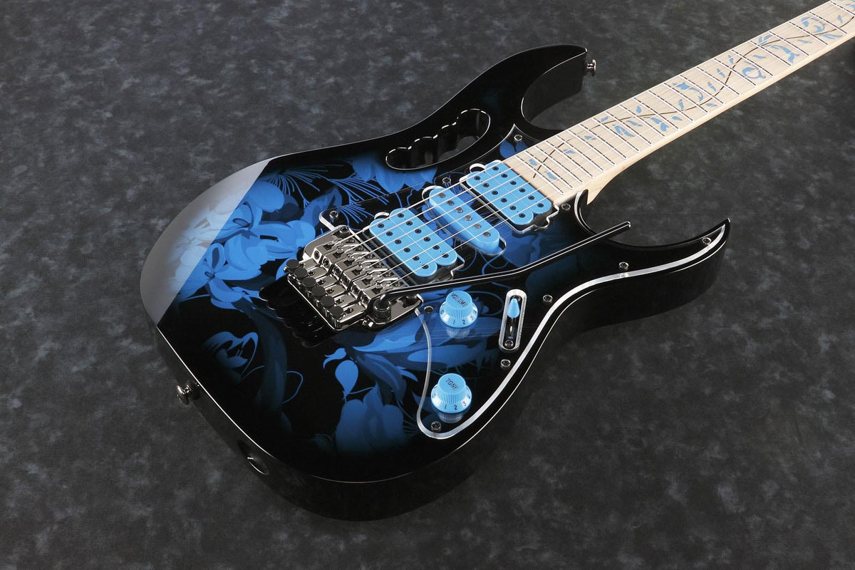 JEM77P-BFP Motivo floreale blu Signature Steve Vai Premium