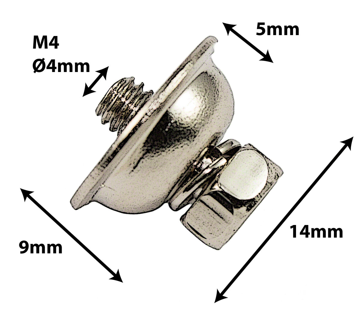 M4 9mm - Vite Interna per Fusto in Metallo (X10)