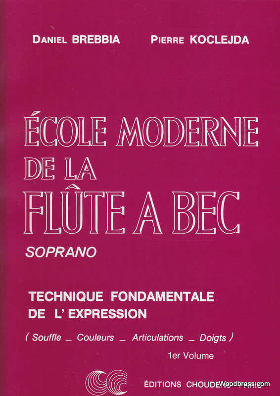 Brebbia/koclejda – Scuola moderna del flauto dolce soprano Vol 1
