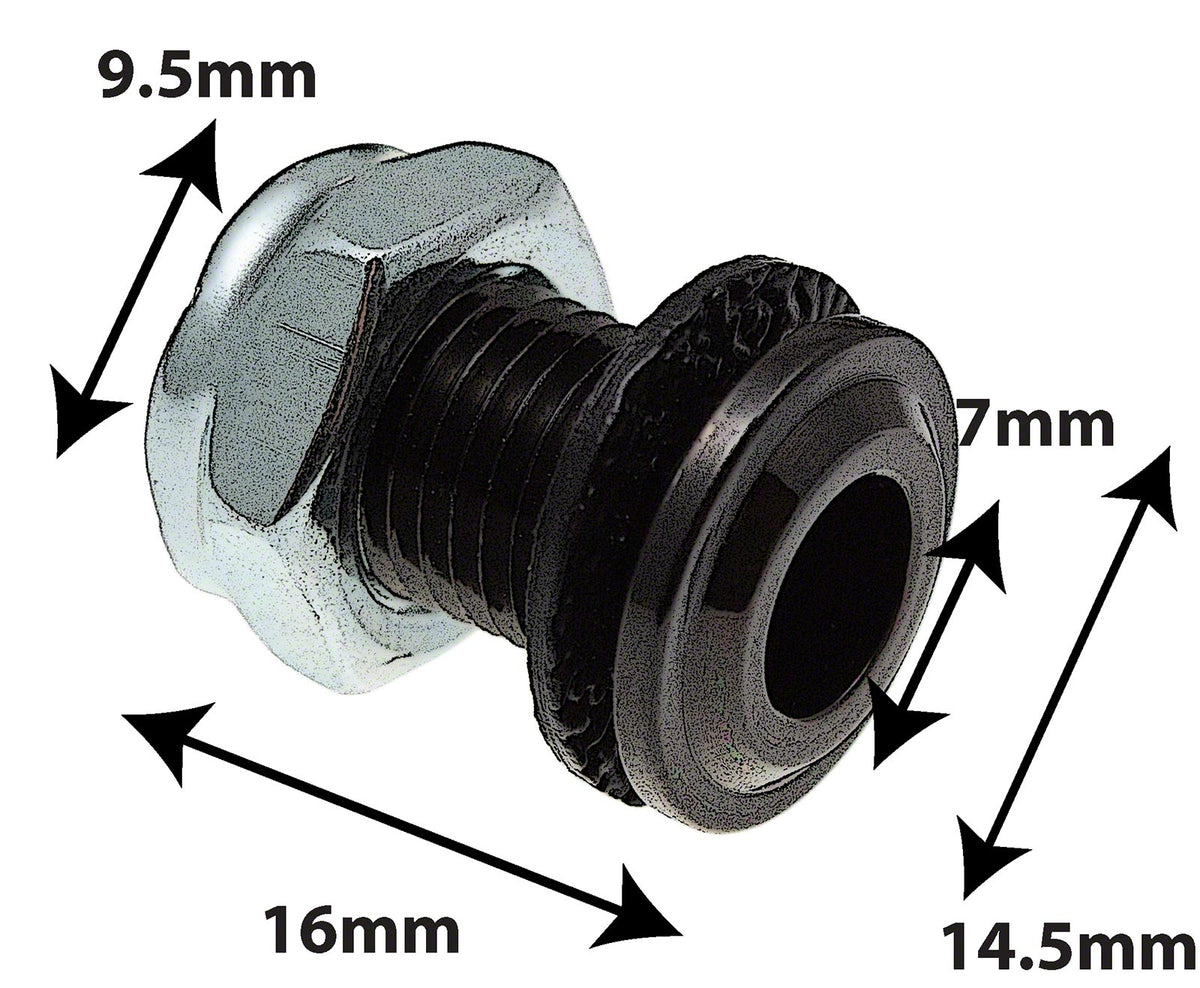 AVH8BK - HOLE VENT NERO DIE CAST 16MM