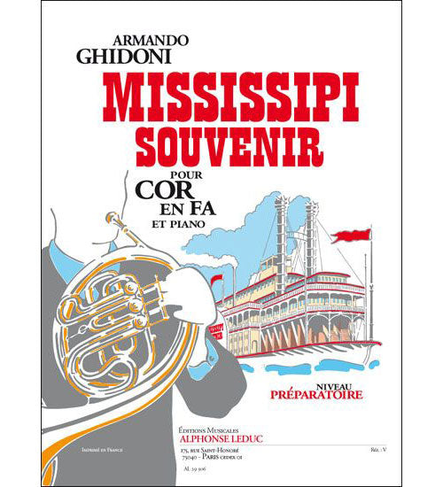 Leduc GHIDONI ARMANDO - MISSISSIPI SOUVENIR - COR EN FA ET PIANO