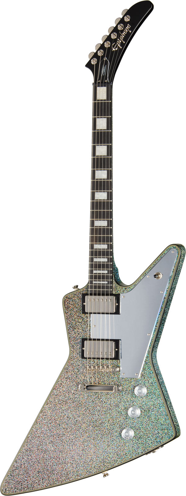 Explorer Custom Signature Lzzy Hale Diamante Nero Brillante Olografico IBG