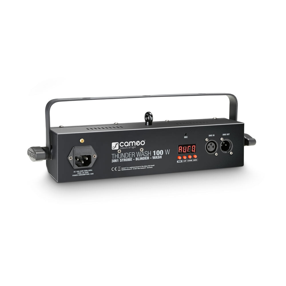THUNDER WASH 100 W - PROIETTORE 3 IN 1 (STROBE BLINDER WASH) 132 LED BIANCHI 0,2 W