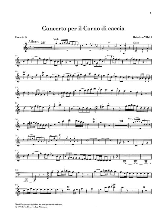Haydn J. - Concerto For Horn And Orchestra D Major