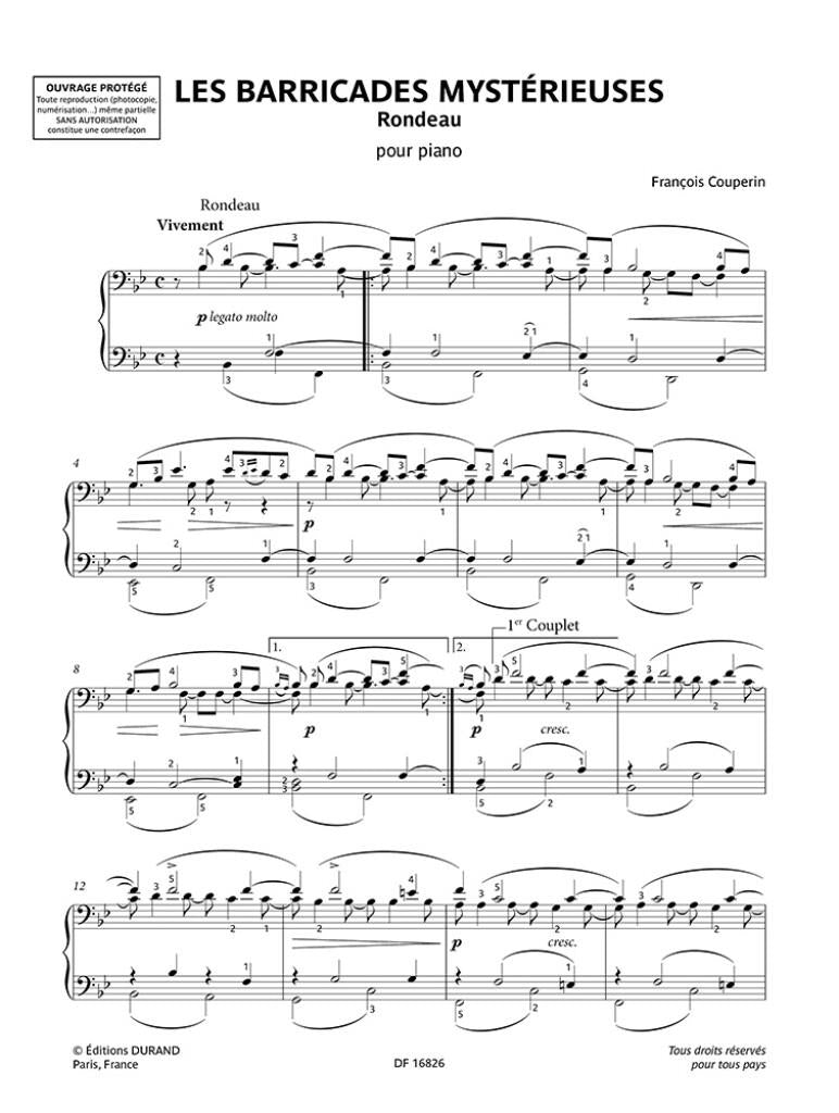 Couperin F. - Barricades Mysterieuses - Piano