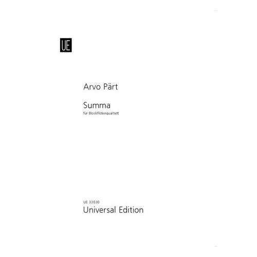 PöRT - Summa - Quartetto di flauti dolci S(t)a(b)a(b)t(b)