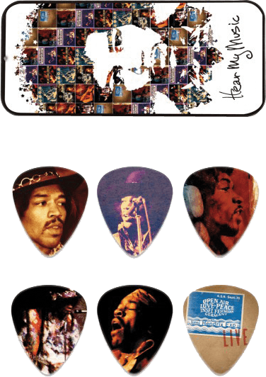 6 x Jimi Hendrix Hear My Music Medium Scatola