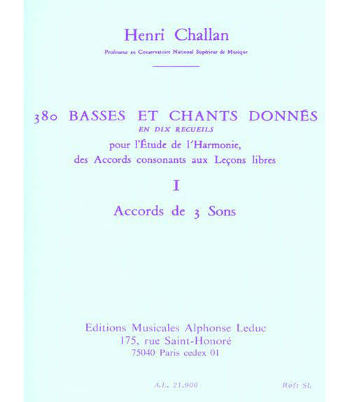 CHALLAN H. - 380 BASSES ET CHANTS DONNES VOL.6B REALISATION