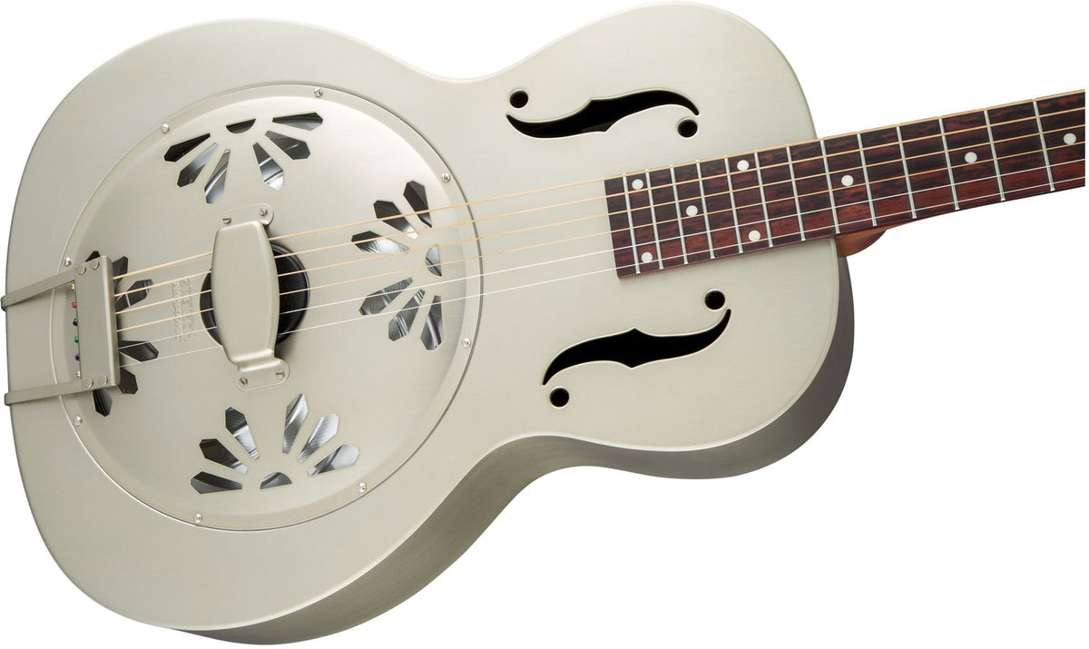 G9201 Honey Dipper Resonator con manico rotondo e cono biscuit, Shed Roof