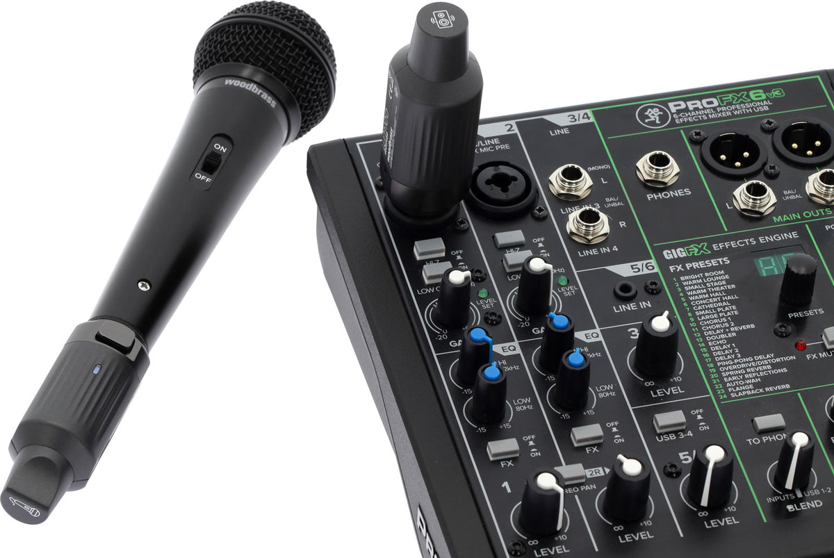 WM100 Sistema Wireless UHF Plug-in Per Microfono Dinamico