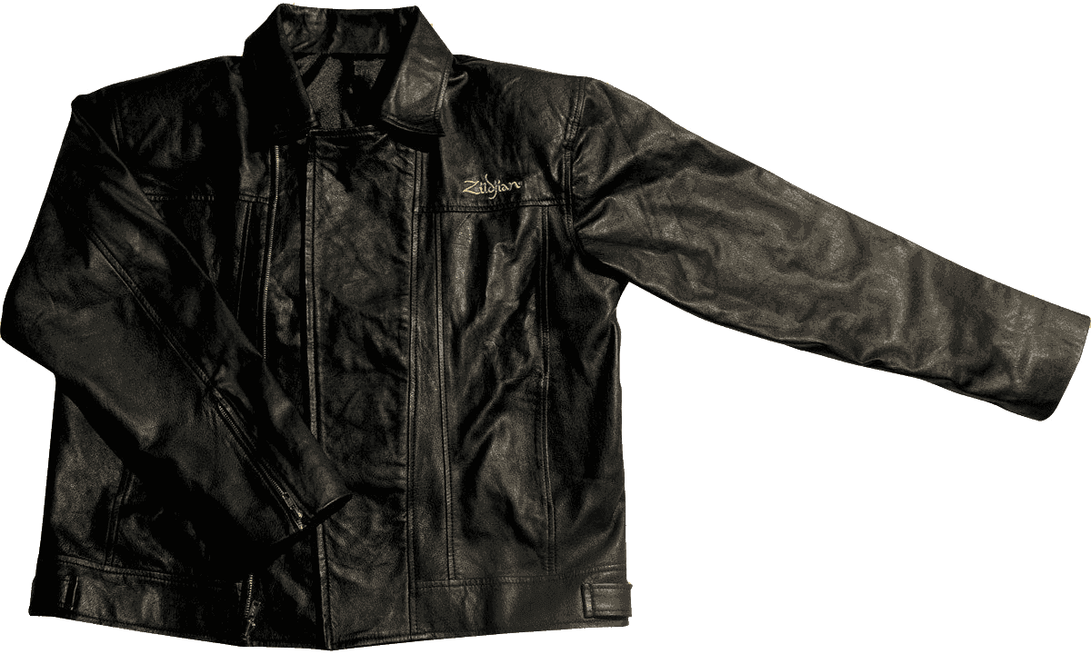 T5132 Giacca nera in similpelle M (media)